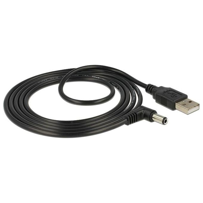 DeLock 83575 Cavo di Alimentazione Usb Dc 5,5 x 2,50mm 90 Gradi 1,5mt