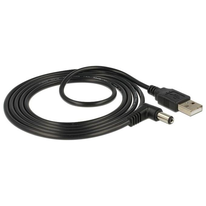 DeLock 83578 Cavo di Alimentazione Usb Dc 5,5 x 2,10mm 90 Gradi 1,5mt