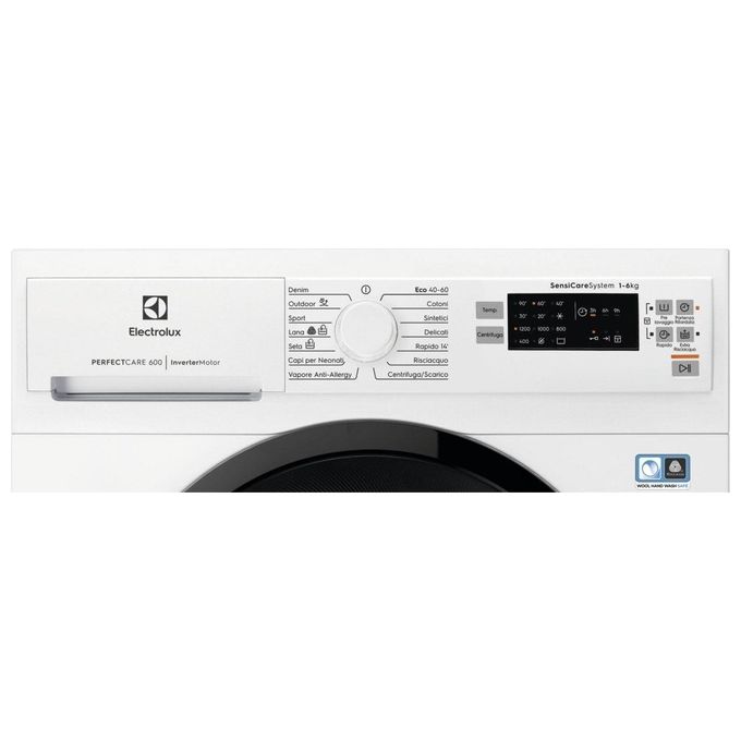 Electrolux SensiCare 600 EW6S526B Lavatrice Caricamento Frontale Slim 6Kg 1151 Giri-min Argento-Bianco
