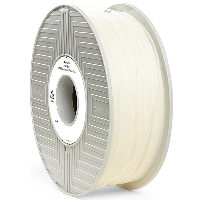 Verbatim bobina stampante 3d abs trasparente 1.75mm 1kg