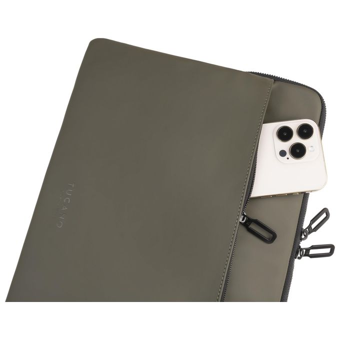 Tucano BFGOM1516-VM Gommo Sleeve Custodia Notebook 15.6'' MacBook Pro 16'' Water Resistant colore Verde Militare