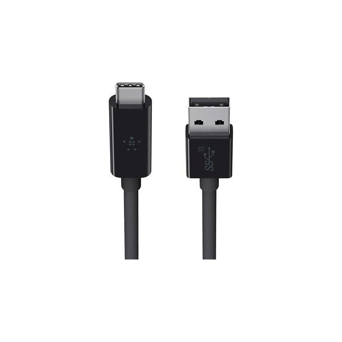 Belkin F2CU029BT1M-BLK Cavo USB A USB C 0.9 m USB 3.2 Gen 2 10 Gbit-s colore Nero