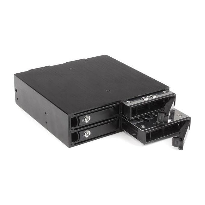 StarTech.com SATSASBP425 Backplane mobile per rack hot-swap 5.25'' 4 alloggiamenti HDD SSD SATA SAS 2.5'' 6 Gbps colore Nero