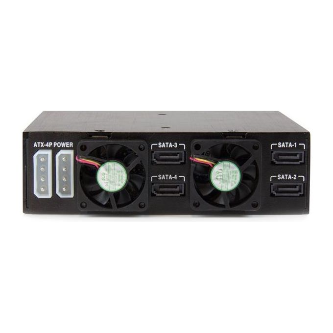 StarTech.com SATSASBP425 Backplane mobile per rack hot-swap 5.25'' 4 alloggiamenti HDD SSD SATA SAS 2.5'' 6 Gbps colore Nero