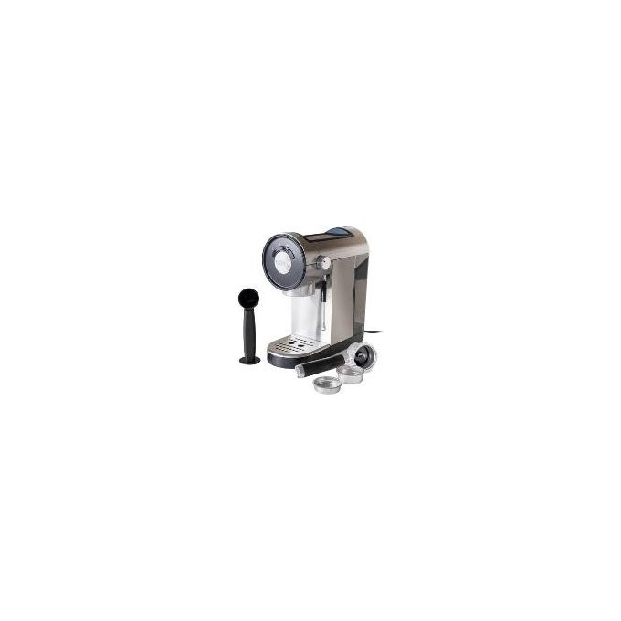 Unold 28636 Piccopresso Macchina da caffe' Espresso 0,9 L 20 bar 1360 W con Montalatte e Funzione Acqua Calda colore Acciaio inox-Nero