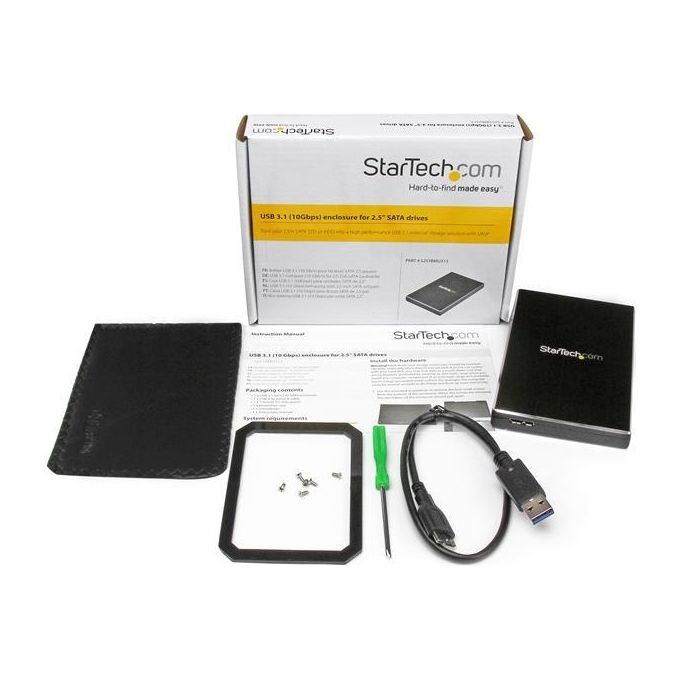 Startech box externo usb 3.1 ad 1 alloggiamento da 2,5 sata iii