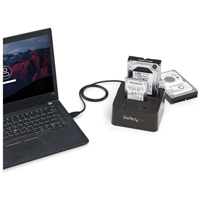 StarTech.com Box esterno USB 3.1 Gen 2 (10Gbps) a doppio alloggiamento da 2,5-3,5 SATA SSD-HDD