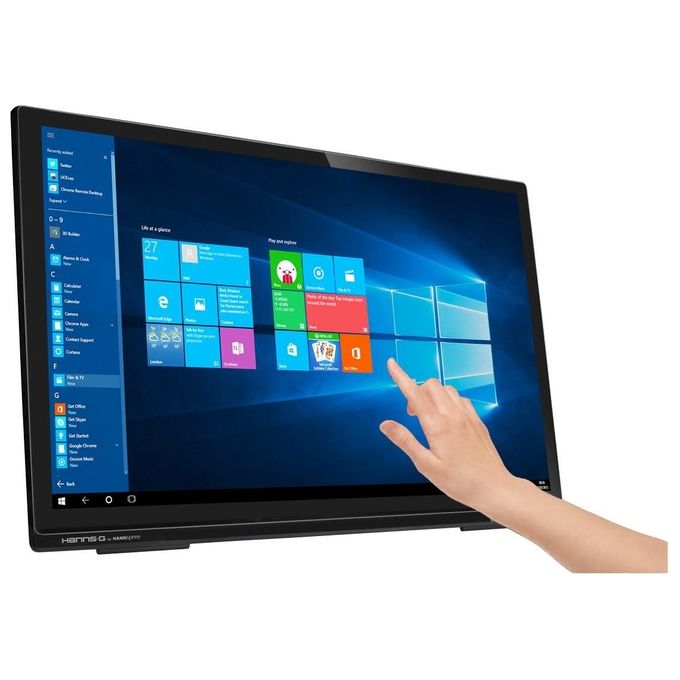 HANNSPREE Monitor 27'' LED IPS Touch screen HT273HPB 1920x1080 FHD Tempo di Risposta 8 ms Multi-Touch Point 10 Punti Altoparlanti Integrati