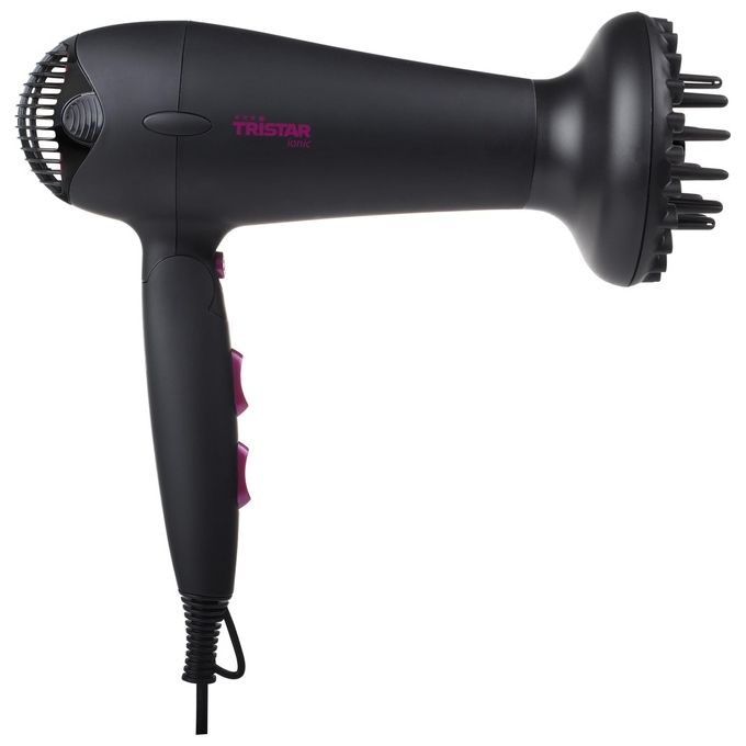Tristar Asciugacapelli Ionico 2000W 2 Velocita' Nero