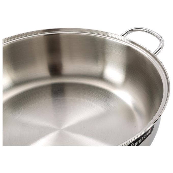 Barazzoni 266104026 Bonita Tegame in Acciaio Inox 18-10 con Fondo Termoradiante a 3 Strati Diametro 26 cm Altezza 8 cm colore Acciaio inox