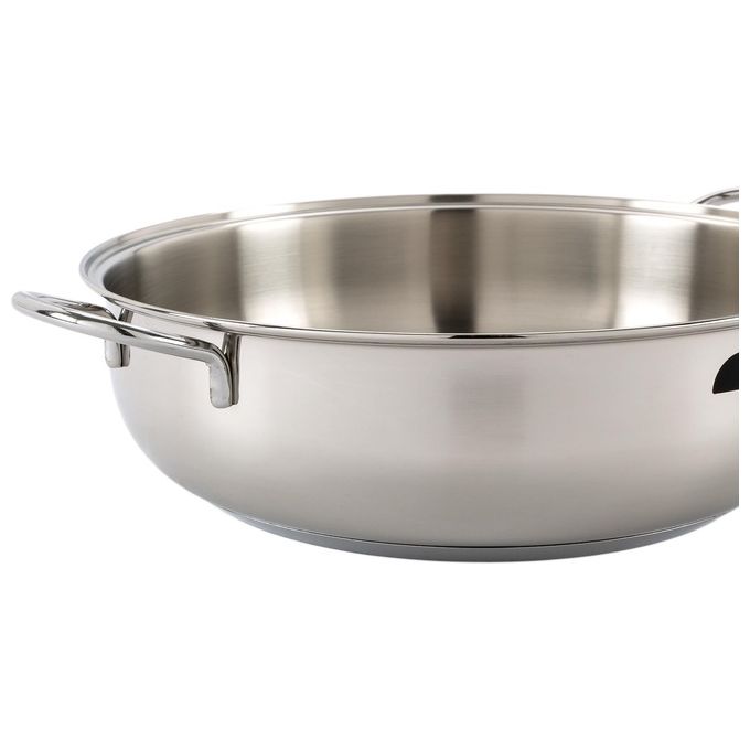 Barazzoni 266104026 Bonita Tegame in Acciaio Inox 18-10 con Fondo Termoradiante a 3 Strati Diametro 26 cm Altezza 8 cm colore Acciaio inox