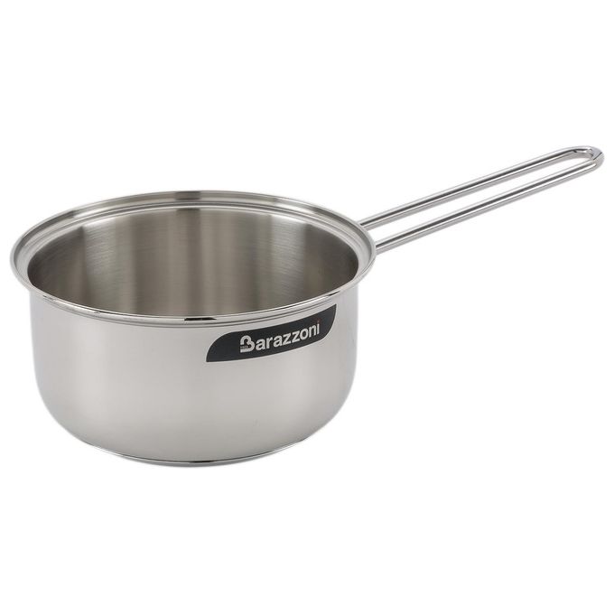 Barazzoni 266110014 Bonita Casseruola 1 Manico Acciaio Inox 18-10 Triplo Fondo 14 cm 0,9 L Induzione PFAS Free Made in Italy