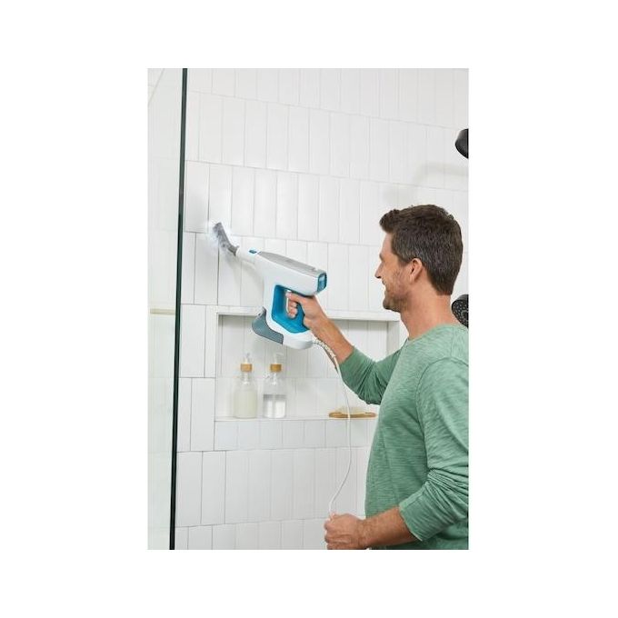 Black and Decker BHSM15FX08 Pulitore a Vapore Portatile 1500 W 0,5 L 8 Accessori riscaldamento 30 s colore Bianco