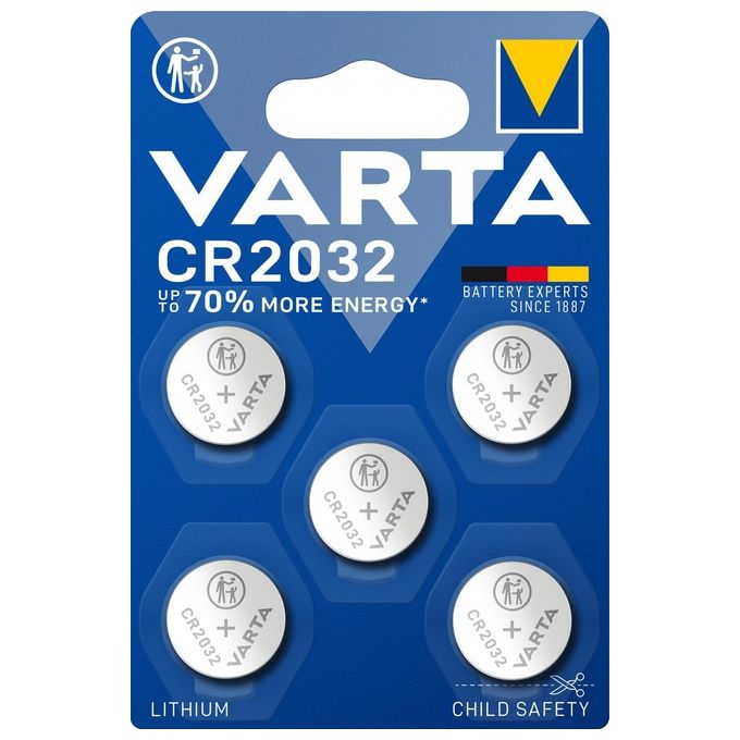 Varta Cr2032 Batteria Litio a Bottone 3V 5x Blister