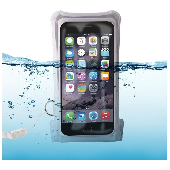 Puro PUFA014 Custodia impermeabile per smartphone fino a 5,7'' colore Trasparente