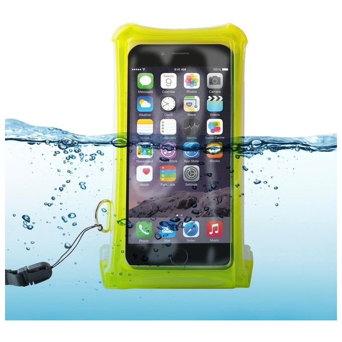 Puro PUFA013 Custodia impermeabile per smartphone fino a 5,7'' colore giallo