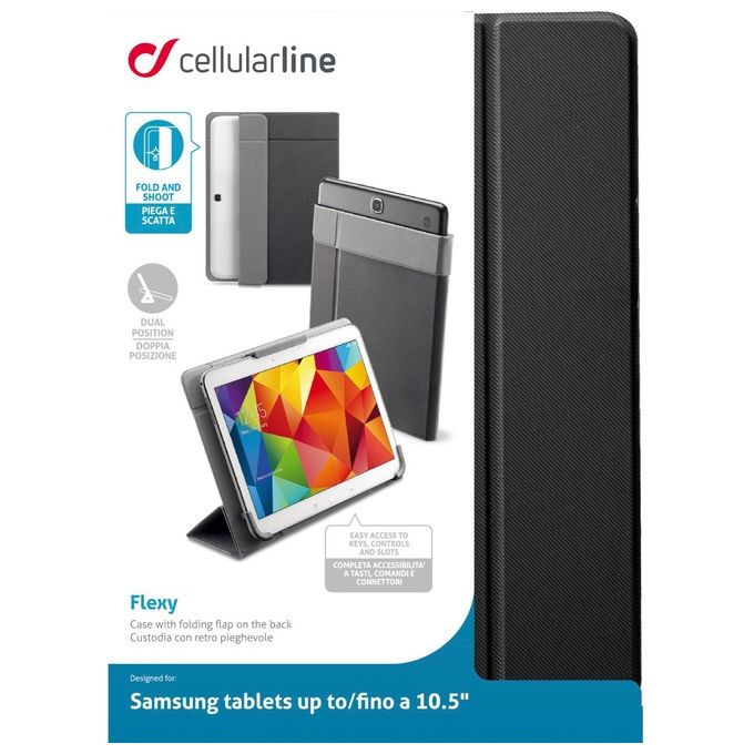 Cellular Line Custodia Tablet Samsung Galaxy Tab 0-10,5'' Nero