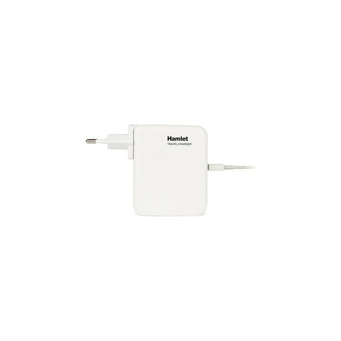Hamlet Alimentatore Parete 4 porte Usb 20w con Adattatori