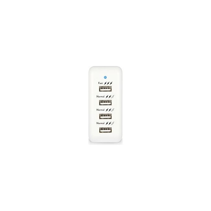 Hamlet Alimentatore Parete 4 porte Usb 20w con Adattatori