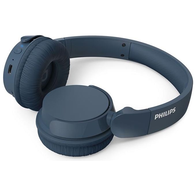 Philips TAH4209BL-00 Serie 4000 Cuffie On-ear Wireless Bluetooth 5.3 55h autonomia ricarica rapida USB-C colore Blu