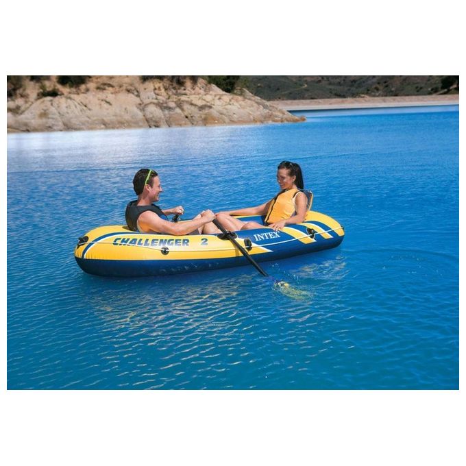 Intex Challenger 2 Set canotto per 2 persone 236x114x41cm Giallo-Blu