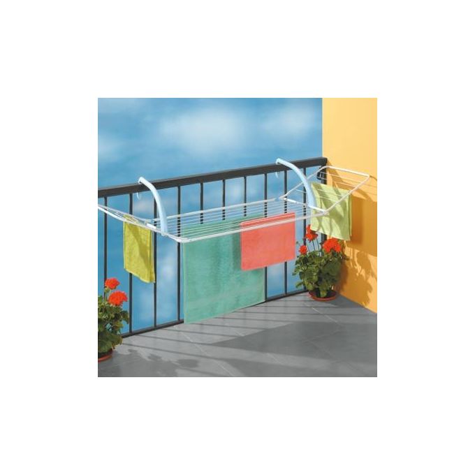 Vileda Brezza 200 Stendibiancheria da Balcone Estensibile in Acciaio Resina con 18 Metri di Superficie Stendibile Dimensioni 178x55x27 5 cm