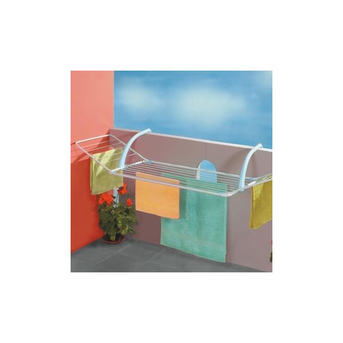 Vileda Brezza 200 Stendibiancheria da Balcone Estensibile in Acciaio Resina con 18 Metri di Superficie Stendibile Dimensioni 178x55x27 5 cm