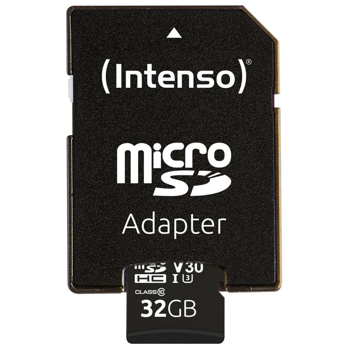 Intenso MicroSDHC con Adattatore 32Gb Uhs Classe 10
