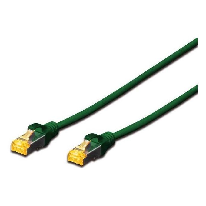 Digitus cavo rete s-ftp cat.6a doppia schermatura lsoh colore verde mt. 0,25