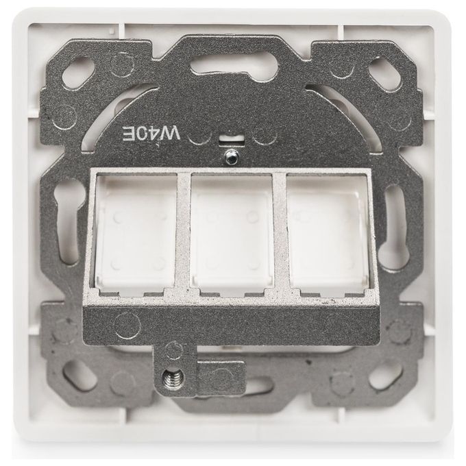 Digitus Scatola di Derivazione Vuota per Modulo Keystone Telaio 80x80mm con Piastra Centrale 50x50mm