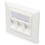 Digitus Scatola di Derivazione Vuota per Modulo Keystone Telaio 80x80mm con Piastra Centrale 50x50mm