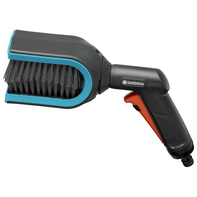 Gardena 18850-20 Spazzola per Veneziane Cleansystem per Lamelle a C o Z con Testina Rotante 90° e Attacco per Tubo da Giardino colore Nero