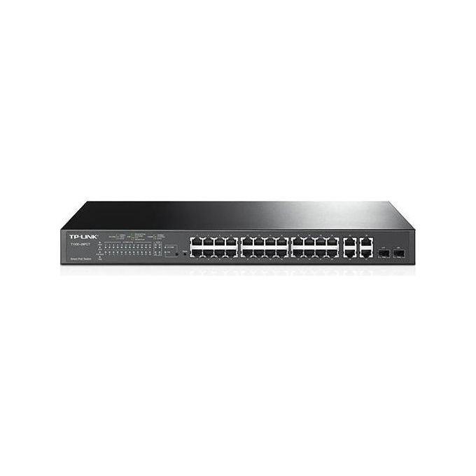 TP-LINK Smart PoE Switch T1500-28PCT Switch 24 x 10-100 (PoE) + 2 x SFP + 4 x 10-100-1000 montabile su rack PoE
