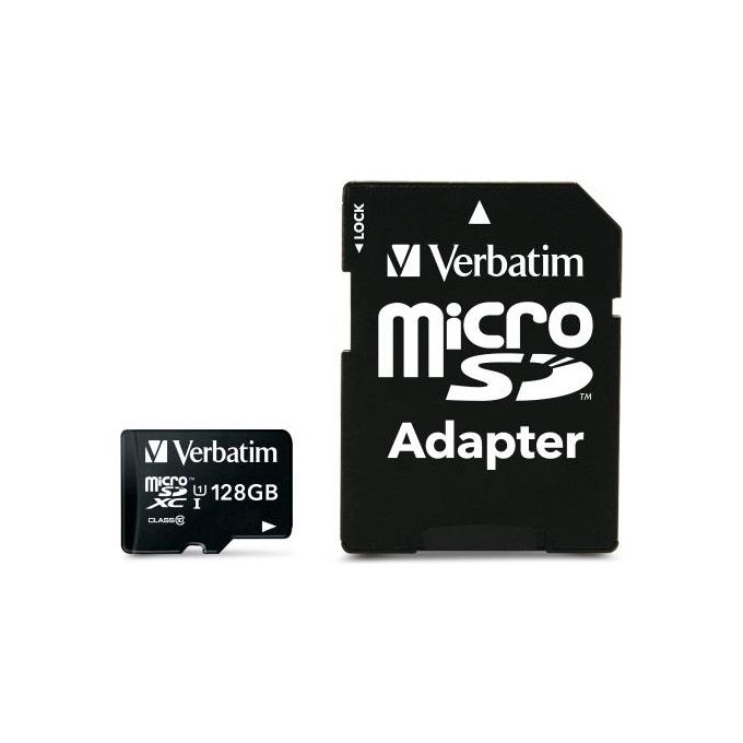 Verbatim Micro sdhc -128Gb- Class 10+adat.