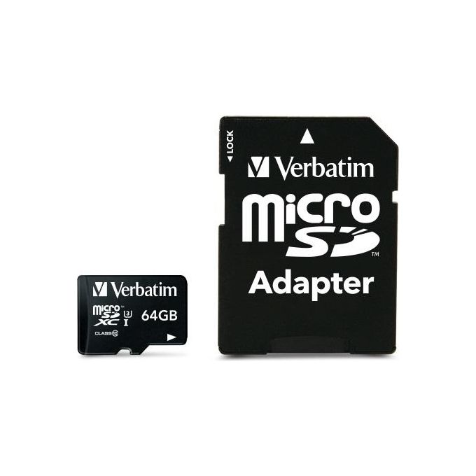 Verbatim Micro Sdhc-64Gb-pro Class 10+adat.