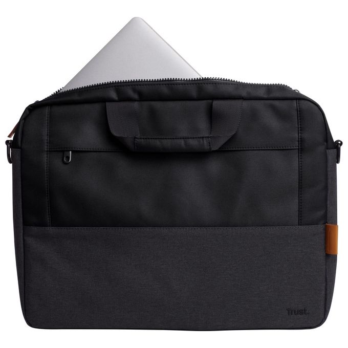 Trust 25246 Lisboa Borsa Porta PC 16'' Poliestere Riciclato Tracolla Rimovibile Cinghia Trolley colore Nero