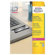 Avery L6009-20 Etichette in Poliestere per Stampanti Laser 45,7x21,2 mm 960 pz Permanenti colore Argento