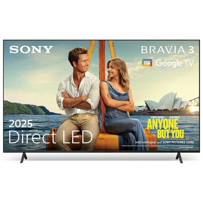 Sony K43S39BP.CEI Bravia 3 TV LED 43'' 4K HDR Google TV Dolby Vision Dolby Atmos colore Nero