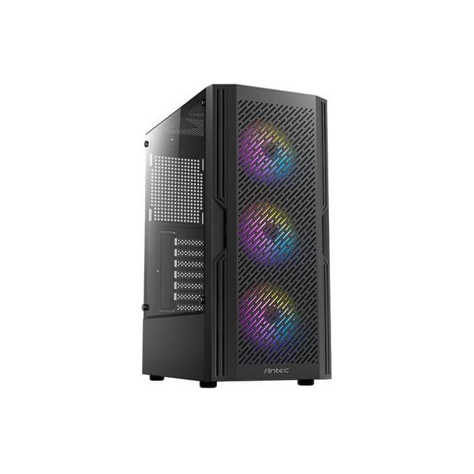Antec AX20 RGB TG Midi Tower PC Case MATX 2x USB 2.0 Pannello in Vetro Temperato RGB colore Nero