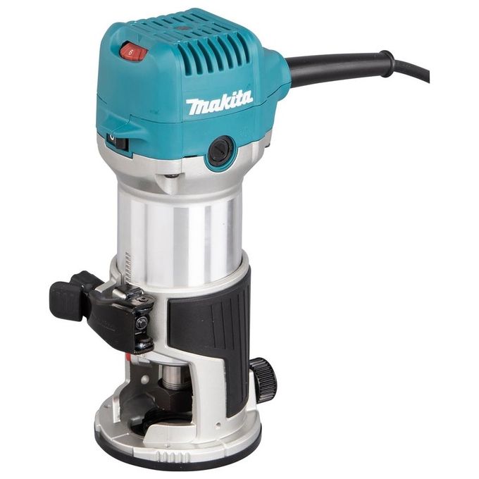 Makita RT0702C Fresatrice Elettrica 710W Velocita' Variabile 10000 34000 rpm Pinza 6 8 mm colore Verde Grigio