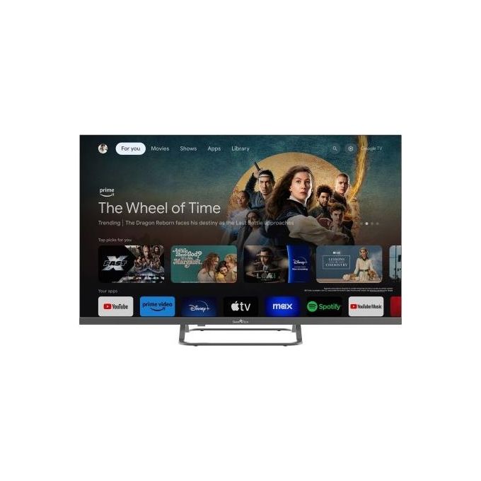 Smart-Tech 32HG01V Smart TV 32'' HD DLED Google TV DVB-T2 DVB-C DVB-S2 Wi-Fi Bluetooth 3 HDMI Classe E colore Grigio