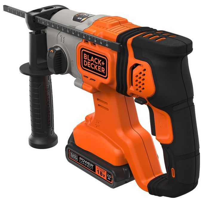 BlackandDecker BCD900D1S-QW Tassellatore SDS-Plus a Batteria 18V 2Ah 1.2J 3 Modalita' Luce LED colore Nero
