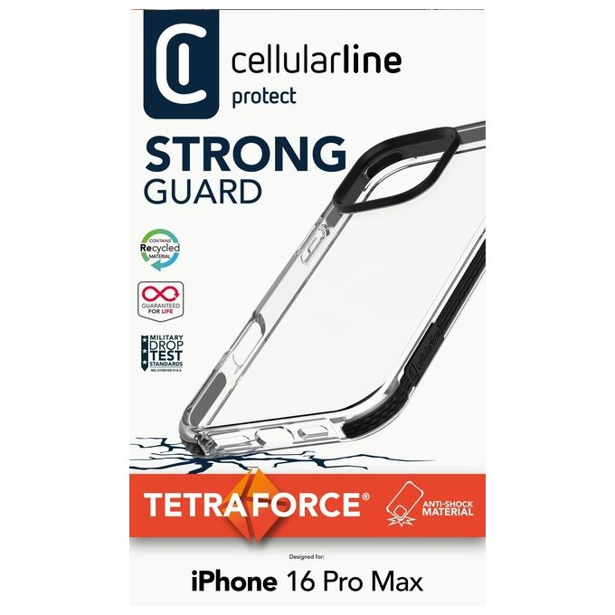 Cellular Line Cover per iPhone 16 Pro Max Tetra Force Strong Guard