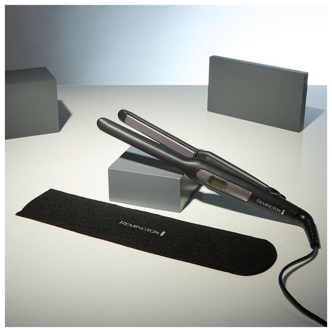 Remington S5515 Piastra per Capelli Pro-Ceramic Extra Slim Piastre Extra Sottili Rivestimento in Ceramica Avanzata 9 Impostazioni Temperatura 150-230°C Riscaldamento Rapido in 15 Secondi colore Nero