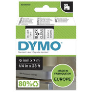 Dymo Nastro D1 6mmx7m Nero Traspa