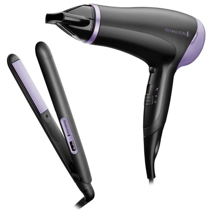 Remington D3016GP Asciugacapelli 2000W Ceramica Ionico 2 velocita' 3 temperature con Piastra 215°C concentratore incluso colore Nero