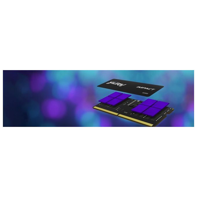 Kingston KF548S38IBK2-32 FURY Impact Memoria RAM DDR5 32 GB 2 x 16 GB 4800 MT-s CL38 colore Nero