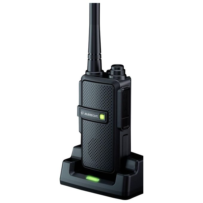 Albrecht 29825 Tectalk Worker 3 Walkie Talkie Robusti con 16 Canali PMR446 Portata fino a 10 km Batteria Ricaricabile 2200 mAh Resistente alla Polvere e agli Spruzzi colore Nero