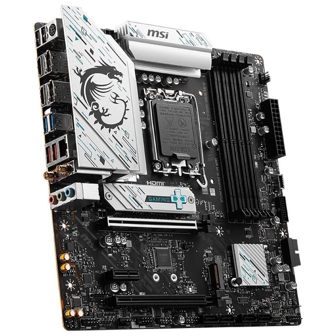 MSI 7D99-017R B760M GAMING PLUS WIFI Scheda madre mATX DDR5 6800+ MHz PCIe 4.0 x16 M.2 Gen4 Wi-Fi 6E 2.5G LAN colore Nero