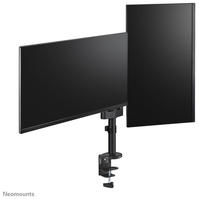 Neomounts W128434745 DS60-425BL2 Braccio per Monitor da Scrivania 2 Schermi Fino a 27'' 8 Kg Regolabile Altezza Profondita' Rotazione 360° colore Nero